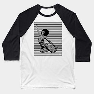 Afro Stripes Fine Art Baseball T-Shirt